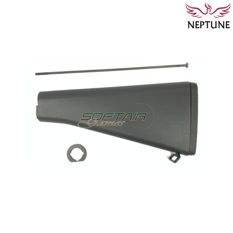 Fixed stock long m16 type 1 black for aeg neptune (nte-041)