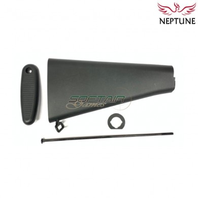 Fixed stock long m16 type 2 black for aeg neptune (nte-188)
