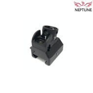 Black 416 style rear sight for weaver 20mm neptune (nte-411)