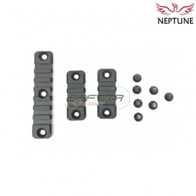 3 pieces set black 416 geissele rail 20mm weaver neptune (nte-180)