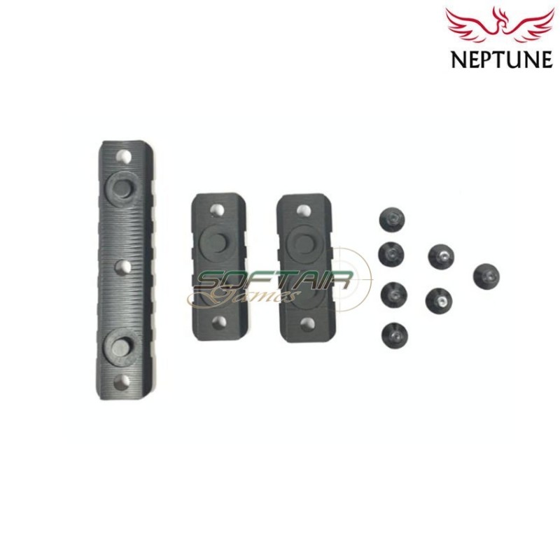 3 pieces set black 416 geissele rail 20mm weaver neptune (nte-180)