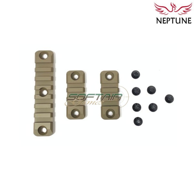 Set 3 pezzi dark earth 416 geissele rail 20mm weaver neptune (nte-180-de)