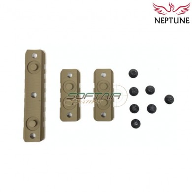 3 pieces set dark earth 416 geissele rail 20mm weaver neptune (nte-180-de)