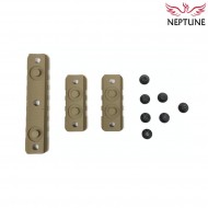3 pieces set dark earth 416 geissele rail 20mm weaver neptune (nte-180-de)