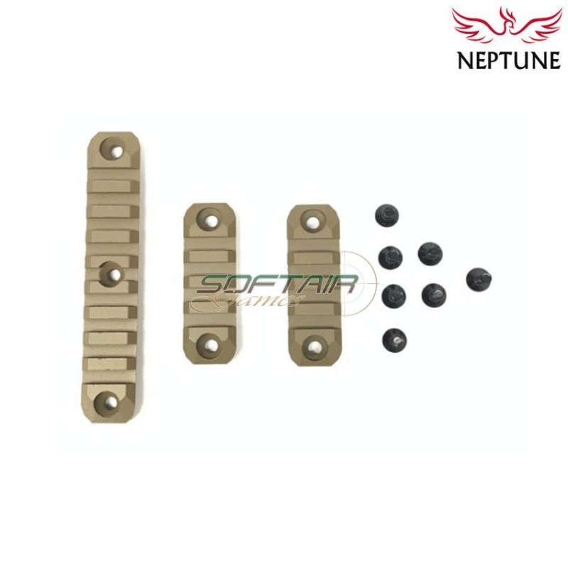 Set 3 pezzi dark earth 416 rahg rail 20mm weaver neptune (nte-181-de)