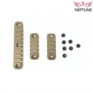 Set 3 pezzi dark earth 416 rahg rail 20mm weaver neptune (nte-181-de)
