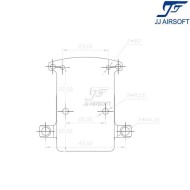 RMR Red Dot Mount black for ACOG Fiber jj airsoft (ja-1793-bk)