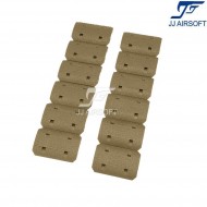 12 pieces Type 2 LC Rail Cover Set tan jj airsoft (ja-1927-tan)