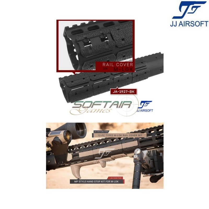 12 pieces Type 2 LC Rail Cover Set deluxe jj airsoft (ja-1927-dx)