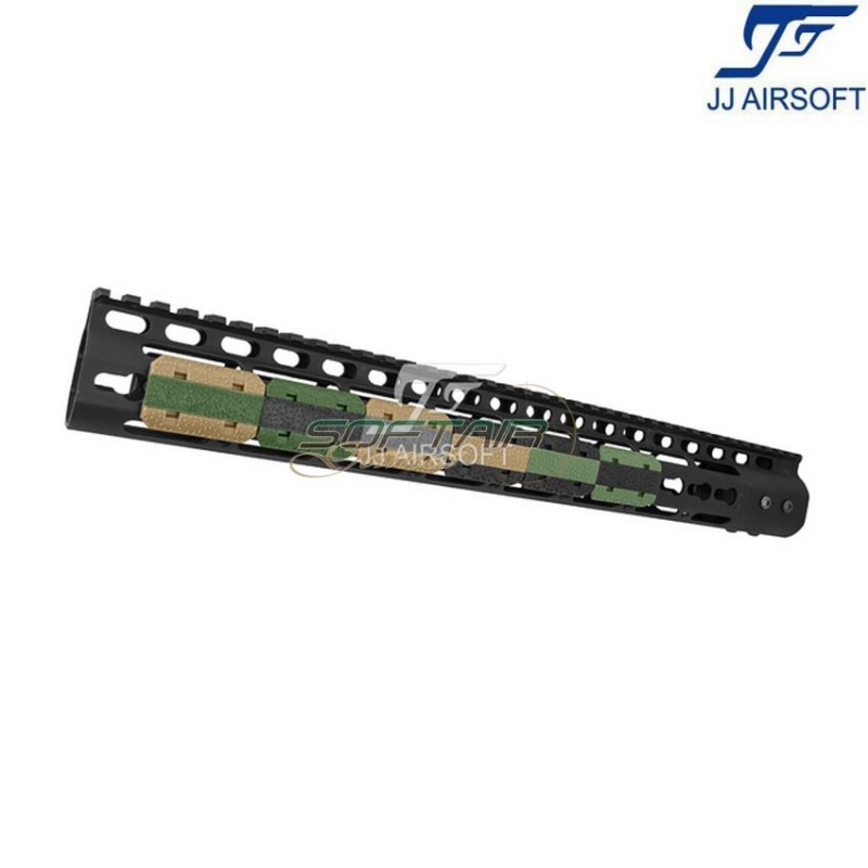 12 pieces Type 2 KEYMOD Rail Cover Set tan jj airsoft (ja-1928-tan)