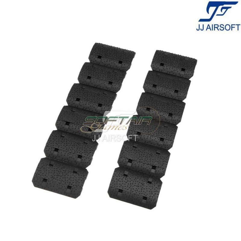 12 pezzi Type 2 KEYMOD Rail Cover Set black jj airsoft (ja-1928-bk)