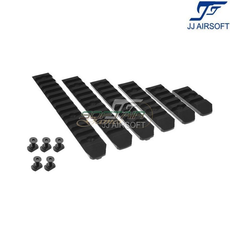 LC Rail Set 6 pezzi Pack Black jj airsoft (ja-2064-bk)