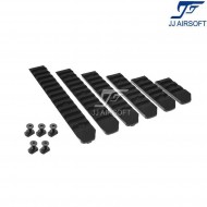 LC Rail Set 6 pieces Pack Black jj airsoft (ja-2064-bk)