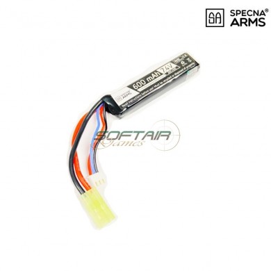 Lipo battery tamiya connector 7.4v X 600mah 20/40c pdw type specna arms® (spe-06-029217)