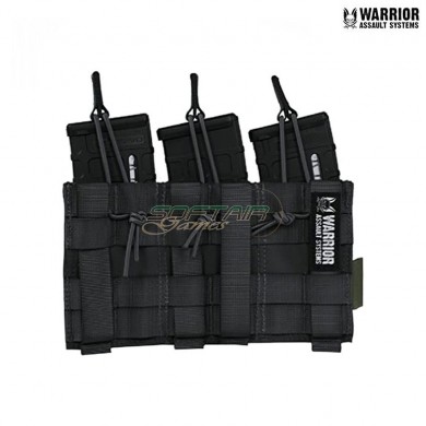 Tasca Open Tripla 5.56mm & Tripla 9mm Velcro black Warrior Assault Systems (w-eo-tmop-tp-blk)
