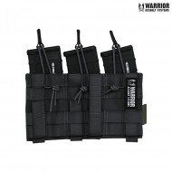 Tasca Open Tripla 5.56mm & Tripla 9mm Velcro black Warrior Assault Systems (w-eo-tmop-tp-blk)
