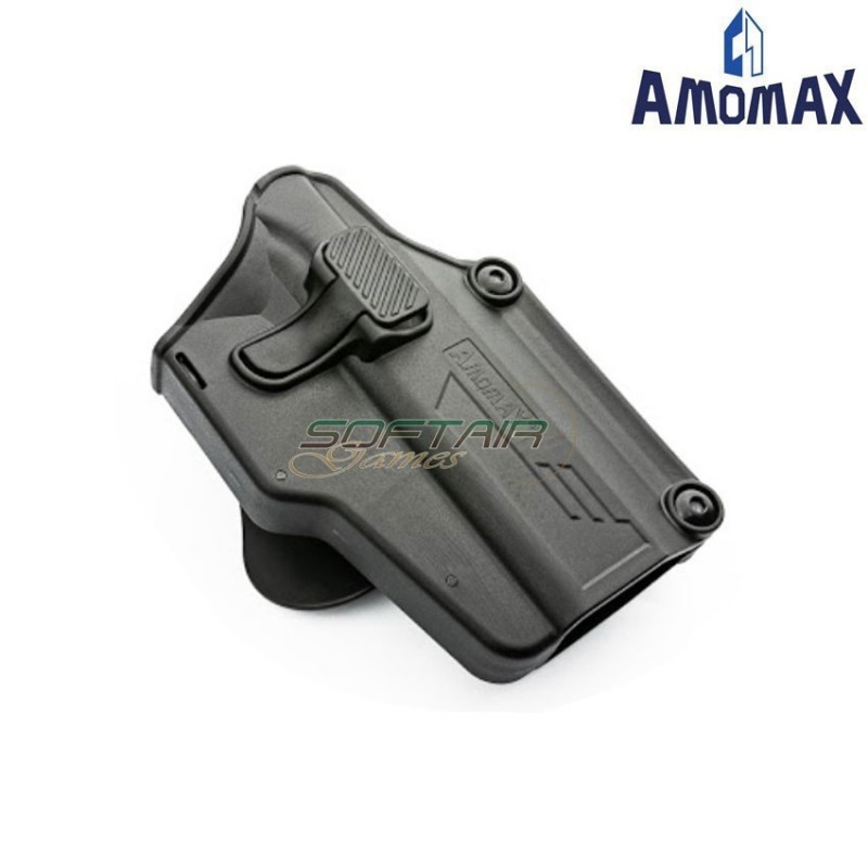 Fondina rigida DESTRA black PERFIT universale per pistole amomax (am-uh)