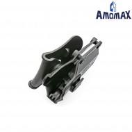 Universal PERFIT black rigid holster RIGHT for pistols amomax (am-uh)