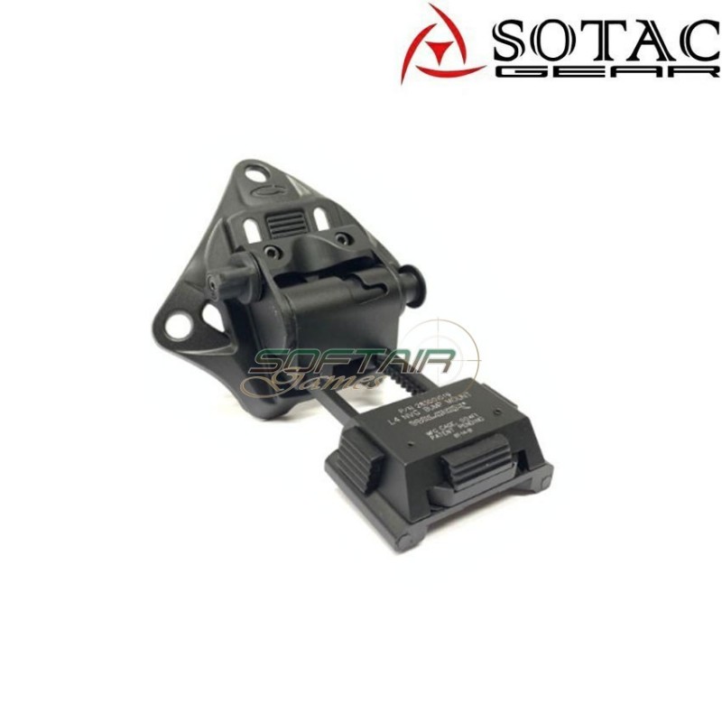 Mount helmet l4g19 with shroud set black sotac (sg-l4g19-bk)