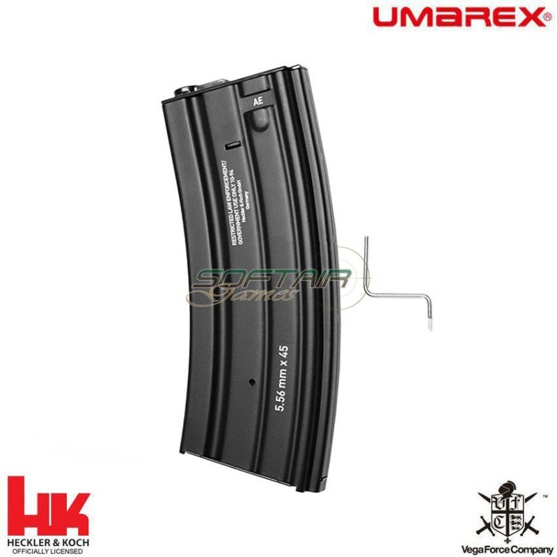 Caricatore maggiorato hk 320bb black per aeg 416/a5/m27 iar vfc umarex (um-2.5647.1)