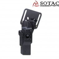Rigid holster black sf style rd multipurpose for pistol with flashlight sotac (sg-qt-003-bk)
