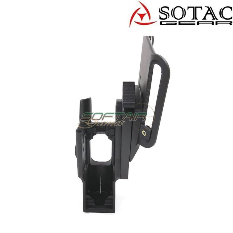 Rigid holster black sf style rd multipurpose for pistol with flashlight sotac (sg-qt-003-bk)