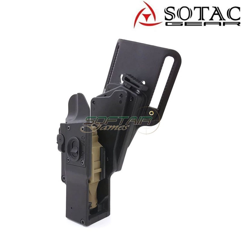 Fondina rigida black sf style rd multiuso per pistola con torcia sotac (sg-qt-003-bk)