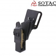 Fondina rigida black sf style rd multiuso per pistola con torcia sotac (sg-qt-003-bk)