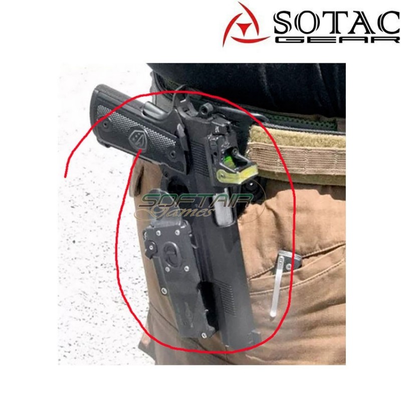 Fondina rigida black sf style rd multiuso per pistola con torcia sotac (sg-qt-003-bk)