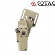 Rigid holster dark earth sf style rd multipurpose for pistol with flashlight sotac (sg-qt-003-de)