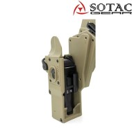 Rigid holster dark earth sf style rd multipurpose for pistol with flashlight sotac (sg-qt-003-de)