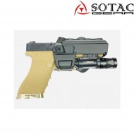Black glock rigid holster for pistol with flashlight/dot & without sotac (sg-qt-001-bk)