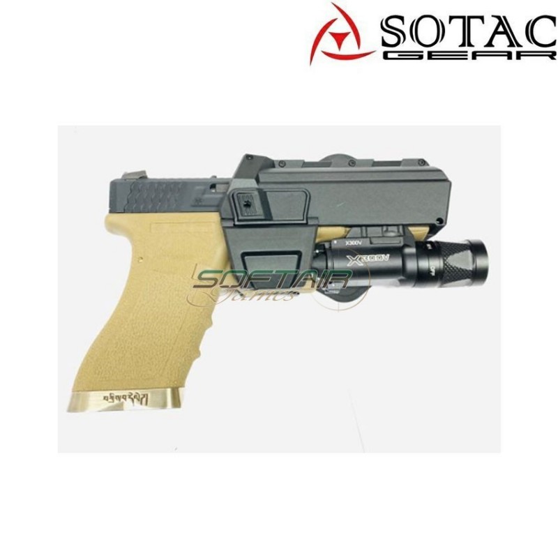 Dark earth glock rigid holster for pistol with flashlight/dot & without sotac (sg-qt-001-de)