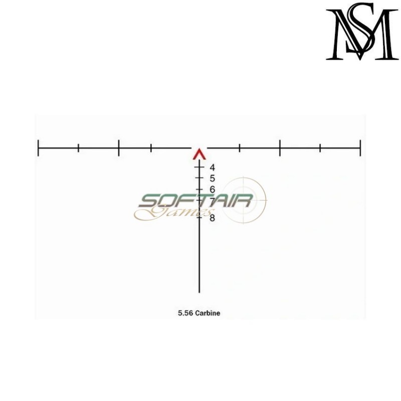 Ottica sfov4 dr3 4x black milsim series (ms-4x-dr3-bk)