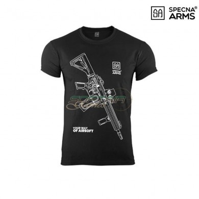 Shirt your way of airsoft 01 black specna arms® (spe-23-025383)