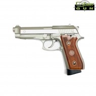 Co2 Taurus Pt92 Inox Silver Blowback Pistol Single/burst Cybergun (210527) Co2 Taurus Pt92 Inox Silver Blowback Pistol Single/burst Cybergun (210527)