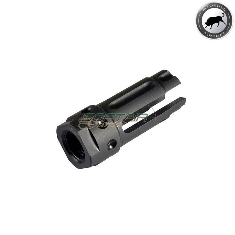 Knight's Armament spegnifiamma QDC 3-prong 14mm CCW black madbull (mb-kaa-fh01-cc-ccw)