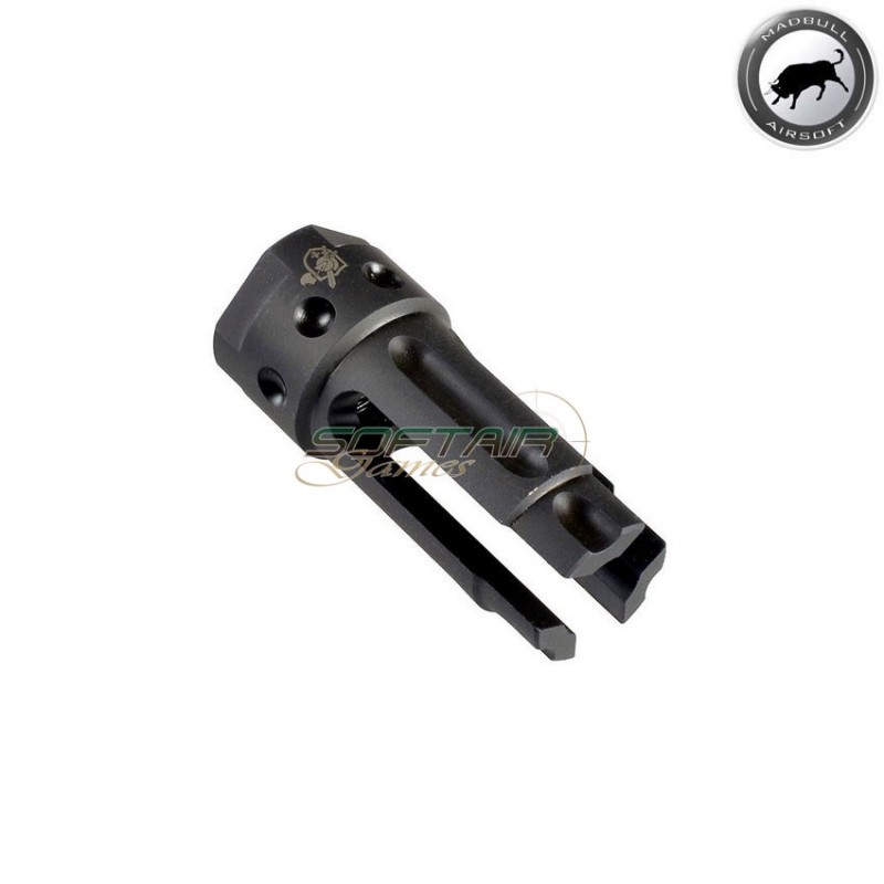 Knight's Armament spegnifiamma QDC 3-prong 14mm CW black madbull (mb-kaa-fh01-cc-cw)