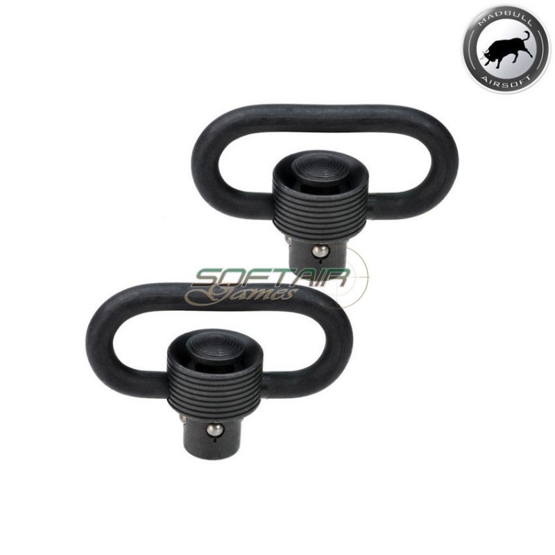 Set 2 Anelli cinghia black qd madbull (mb-sa-04)
