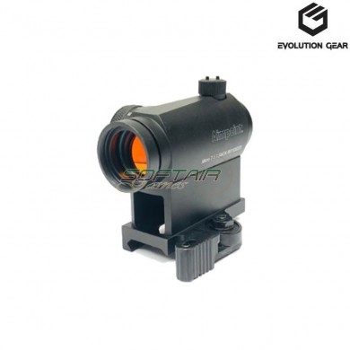 Dot micro t-1 black c/qd lar style mount evolution gear® (evg-062-type1-bk)
