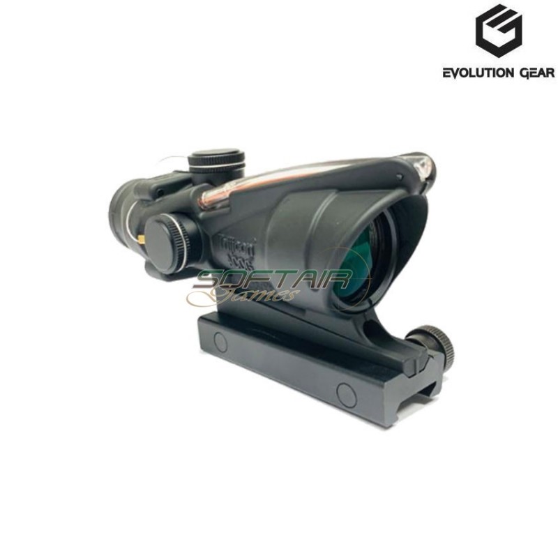 Acog black tri style 4x32 c/red fiber evolution gear® (EVG-025AC-RED)