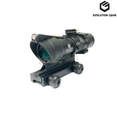 Acog black tri style 4x32 c/red fiber evolution gear® (EVG-025AC-RED)