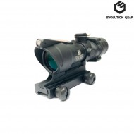 Acog black tri style 4x32 c/red fiber evolution gear® (EVG-025AC-RED)