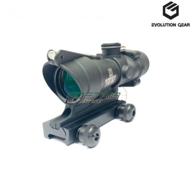 Acog black tri style 4x32 c/green fiber evolution gear® (EVG-025AC-green)