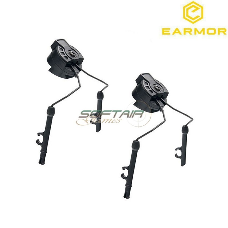 Set 2 Agganci Rail Kit Arc Model per peltor Earmor (ea-m11-peltor)