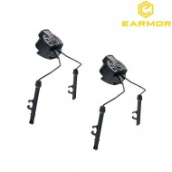 Set 2 Agganci Rail Kit Arc Model per peltor Earmor (ea-m11-peltor)