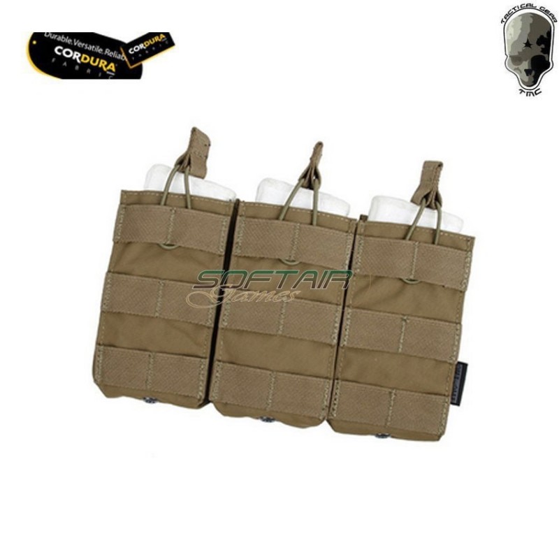 Triple Fast Magazines Pouch 5.56 coyote brown Tmc (tmc-2971-cb)
