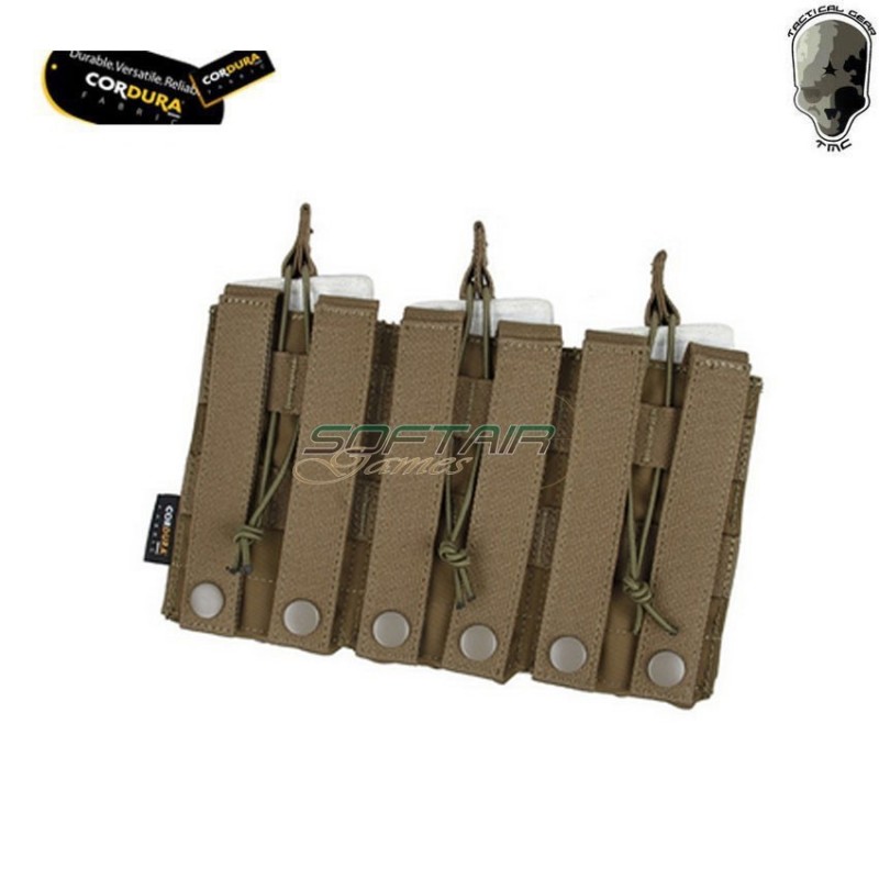 Triple Fast Magazines Pouch 5.56 coyote brown Tmc (tmc-2971-cb)