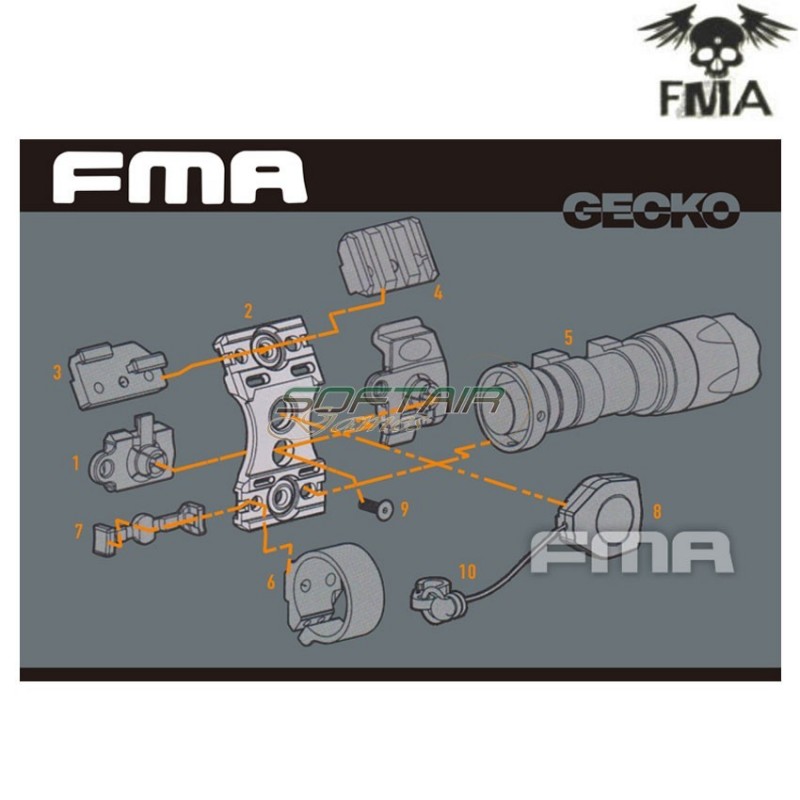 UTK Helmet Accessory Mount dark earth fma (fma-tb1189-de)