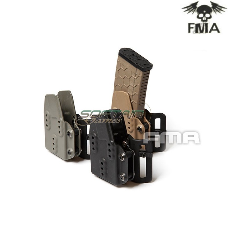 Kydex ar 5.56mm mag carrier black for belt fma (fma-tb1279-bk)